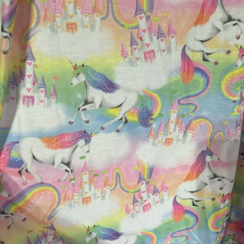 The children’s place 7/8 unicorn ruffled cap sleeve nightgown 💯 polyester nwt